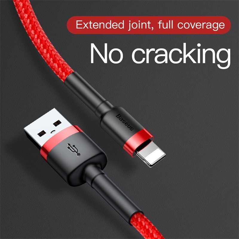 Phone Cable Baseus cafule Fast Charging USB to Lightning iphone 2.4A 0.5M Red
