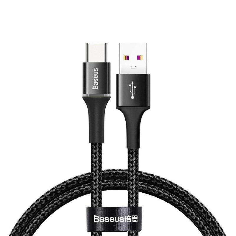 Phone Cable Baseus Halo data HW flash charge cable USB For Type-C 40W 0.5m Black