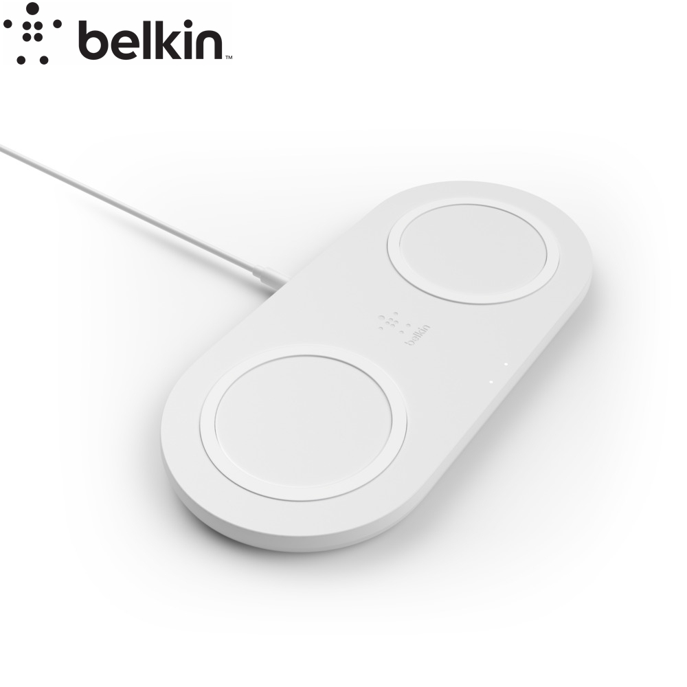 Belkin BOOST CHARGE Dual Wireless Charging Pads 10W For Samsung & Apple White