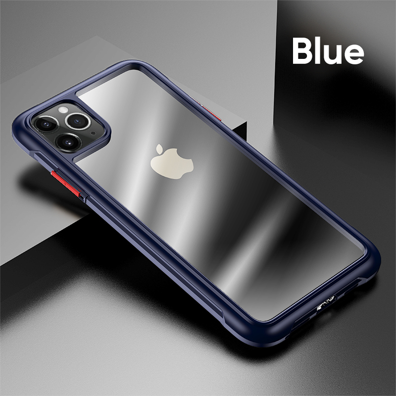 Phone Case Joyroom Shockproof Back Case Cover Lens Protection for iPhone 11 Pro - Blue