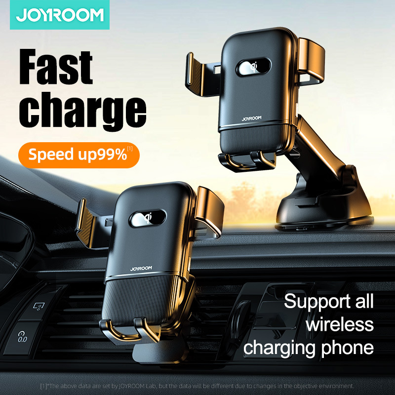 Car Phone Holder Joyroom Wireless Charging 15W Three-Axis Electric Air Vent 