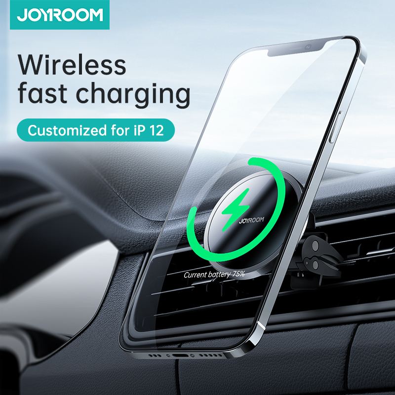 Magnetic Car Phone Holder Joyroom Wireless Fast Charging For iPhone 12&13