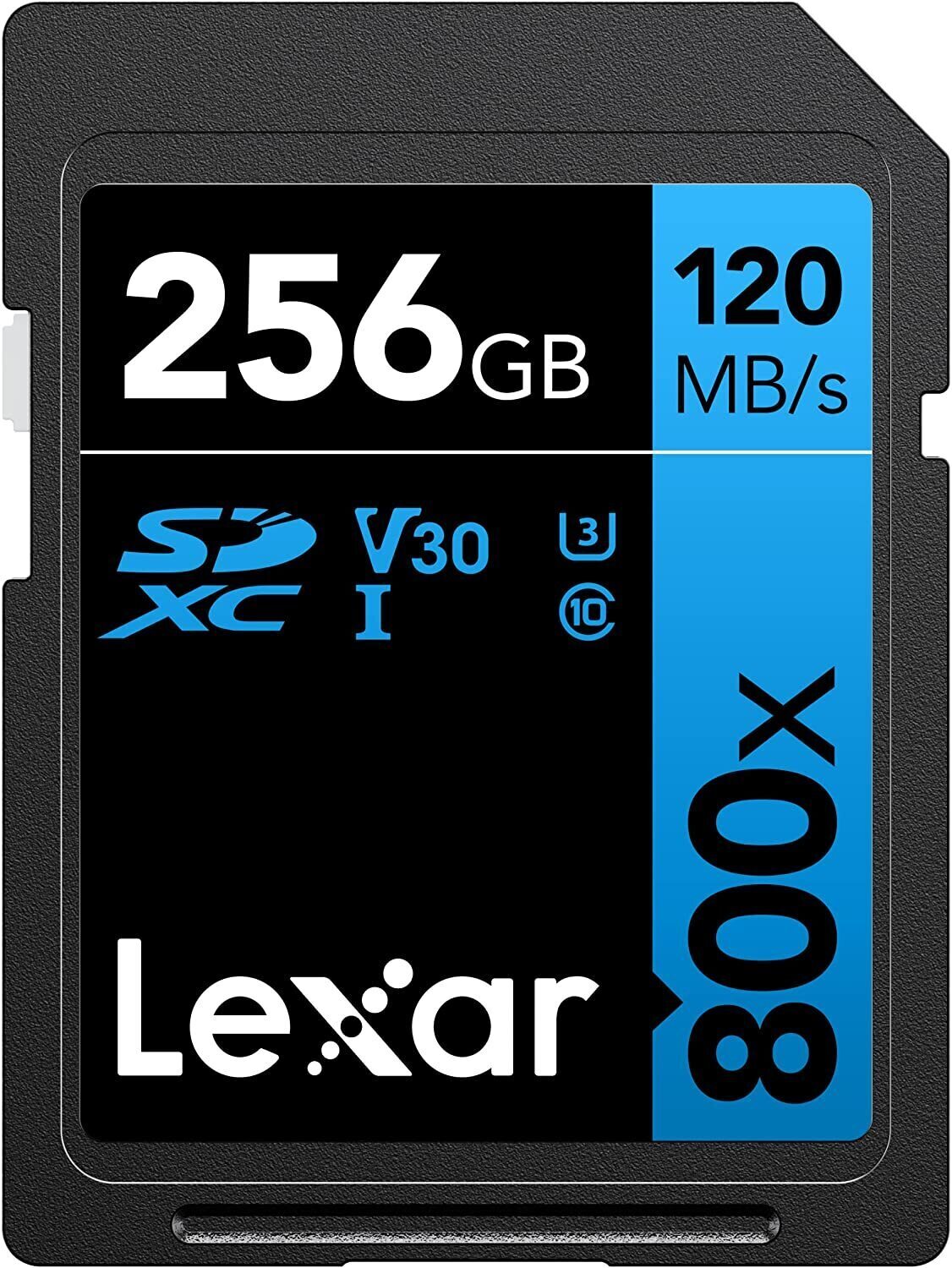 SD Card Lexar 256GB Professional High-Performance 800x SDXC UHS-I DSLR Cameras