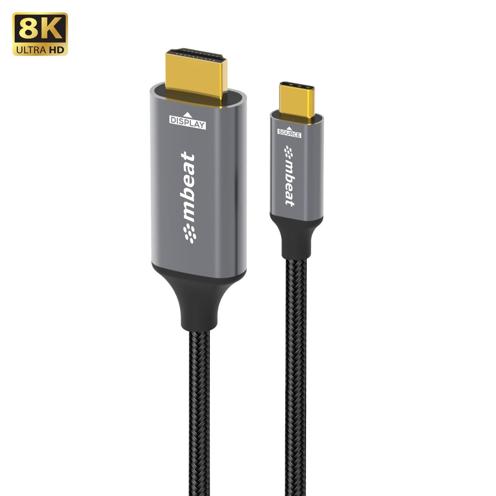 mbeat Tough Link 8K 1.8m USB-C to HDMI Cable  Host Interface: USB-C Output Interface: HDMI
