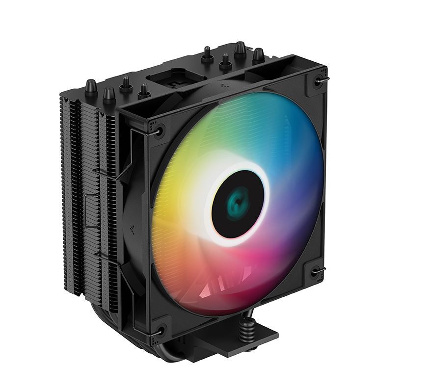 DeepCool AG400 Black ARGB Single Tower CPU Cooler,TDP 220W,120mm Static ARGB Fan, Direct-Touch Copper Heat Pipes, Intel LGA1700/AMD AM5 Support