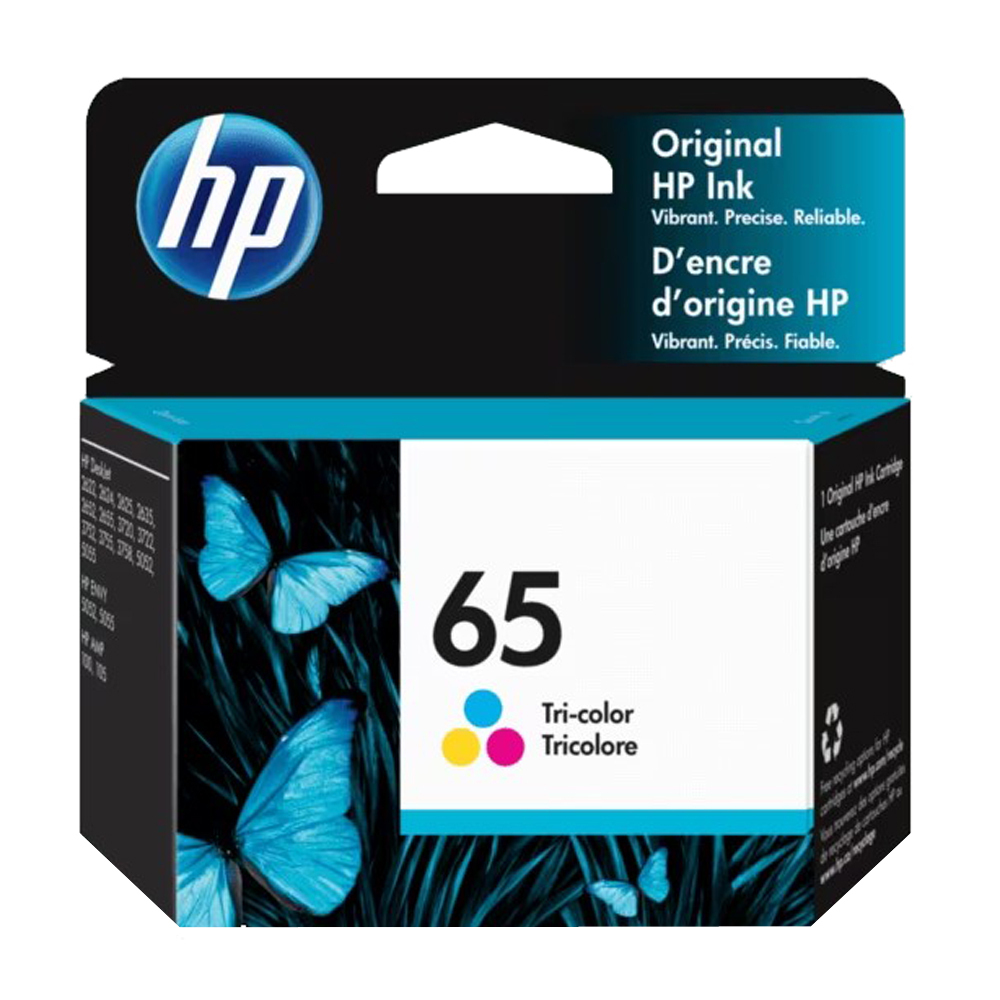 HP 65 Genuine [Tri Colour Pack] Inkjet Cartridge N9K01AA