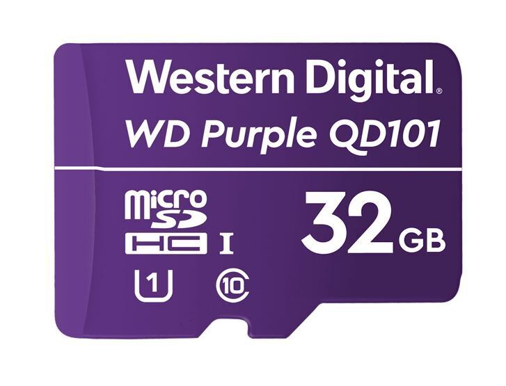 Western Digital WD Purple 32GB MicroSDXC Card 24/7 -25C to 85C Weather & Humidity Resistant Surveillance IP Camera DVR NVR Dash Cams Drones