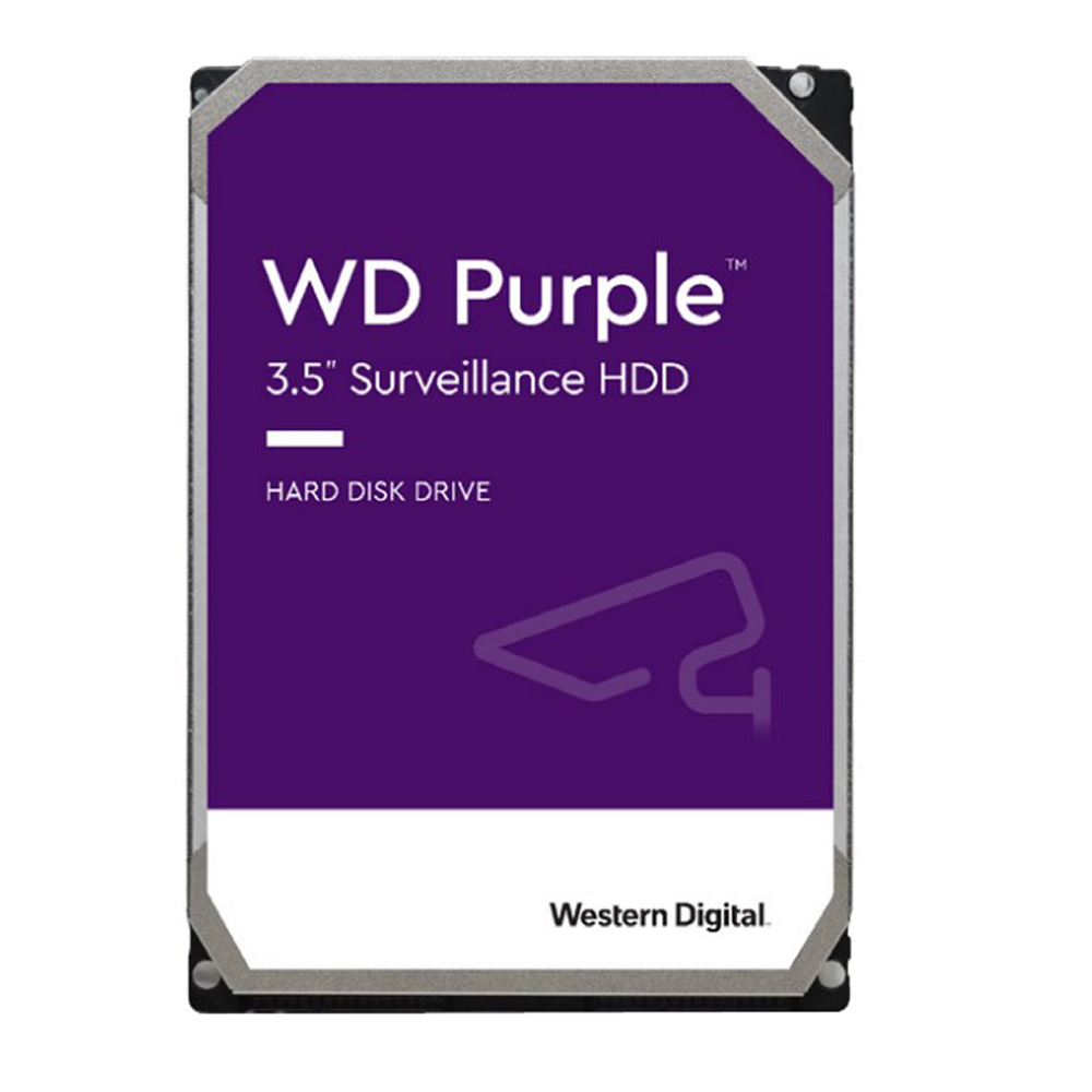 Western Digital WD Purple 6TB 3.5' Surveillance HDD 5400RPM 64MB SATA3 175MB/s 180TBW 24x7 64 Cameras AV NVR DVR 1.5mil MTBF 3yrs ~WD64PURZ