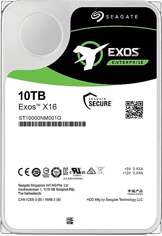 Seagate Exos X16 ENTERPRISE 512E/4 KN INTERNAL 3.5' SATA DRIVE, 10 TB, 6GB/S