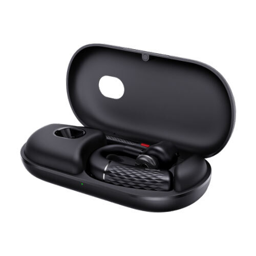 Yealink BH71 Bluetooth Wireless Mono Headset, Black, Includes Carrying Case, Black, USB-C to USB-A Cable, 10H Talk Time, 3 Size Ear Plugs
