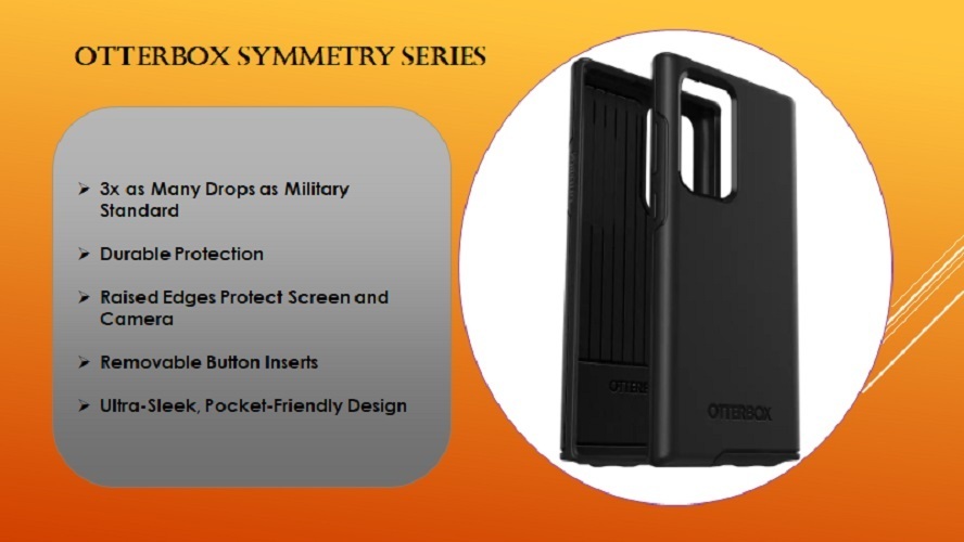 OtterBox Symmetry Samsung Galaxy S23 5G (6.1') Case Black - (77-91135), Antimicrobial, 3X Military Standard Drop Protection, Raised Edges, Ultra-Sleek