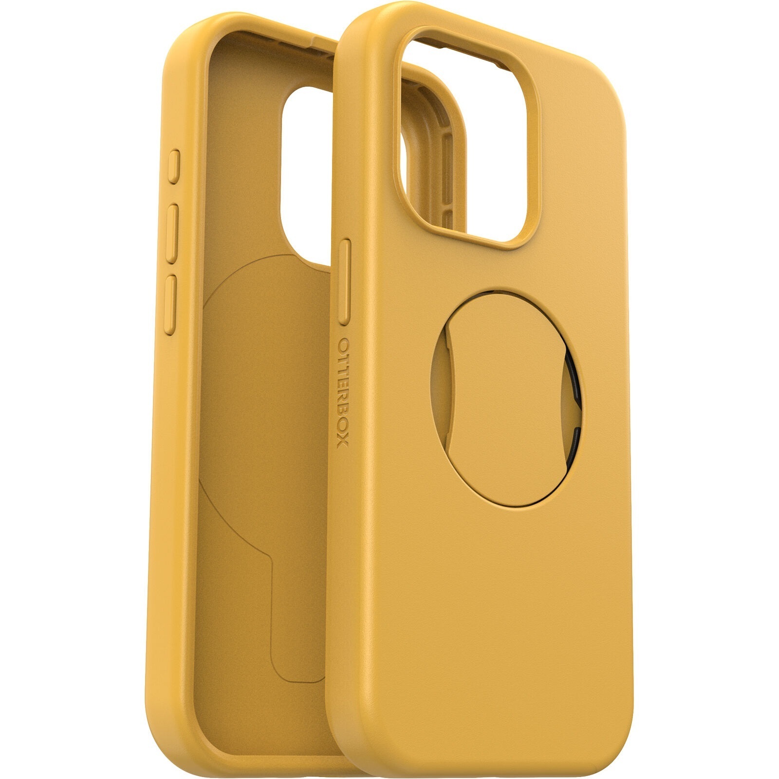 OtterBox OtterGrip Symmetry MagSafe Apple iPhone 15 Pro (6.1") Case Aspen Gleam 2.0 (Yellow) - (77-93146), Antimicrobial,DROP+ 3X Military Standard