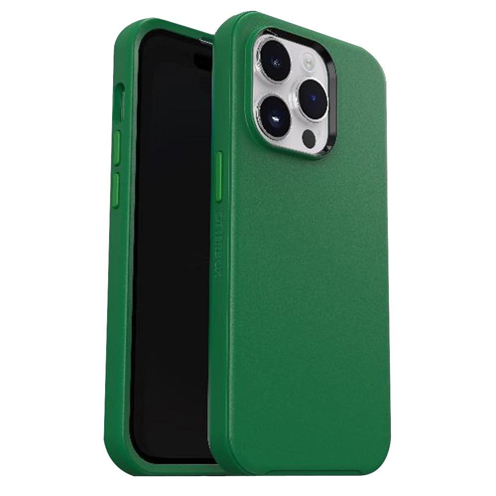 OtterBox Symmetry+ MagSafe Apple iPhone 15 Pro (6.1") Case Green Juice (Green) - (77-94036), Antimicrobial,DROP+ 3X Military Standard,Raised Edges