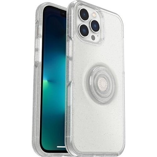 OtterBox Otter + Pop Symmetry Clear Apple iPhone 13 Pro Max / iPhone 12 Pro Max Case Stardust Pop (Clear Glitter) - (77-84639), Antimicrobial
