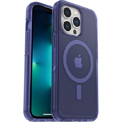 OtterBox Symmetry+ Clear MagSafe Apple iPhone 13 Pro Case Feelin Blue - (77-83640), Antimicrobial, DROP+ 3X Military Standard,Raised Edges,Ultra-Sleek