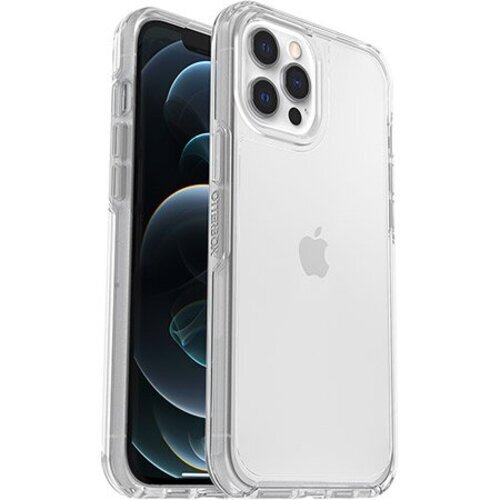 OtterBox Symmetry Clear Apple iPhone 12 Pro Max Case Clear - (77-65470), Antimicrobial, DROP+ 3X Military Standard, Raised Edges, Ultra-Sleek