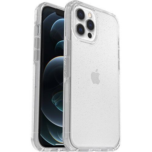 OtterBox Symmetry Clear Apple iPhone 12 Pro Max Case Stardust (Clear Glitter) - (77-65471), Antimicrobial, DROP+ 3X Military Standard, Raised Edges
