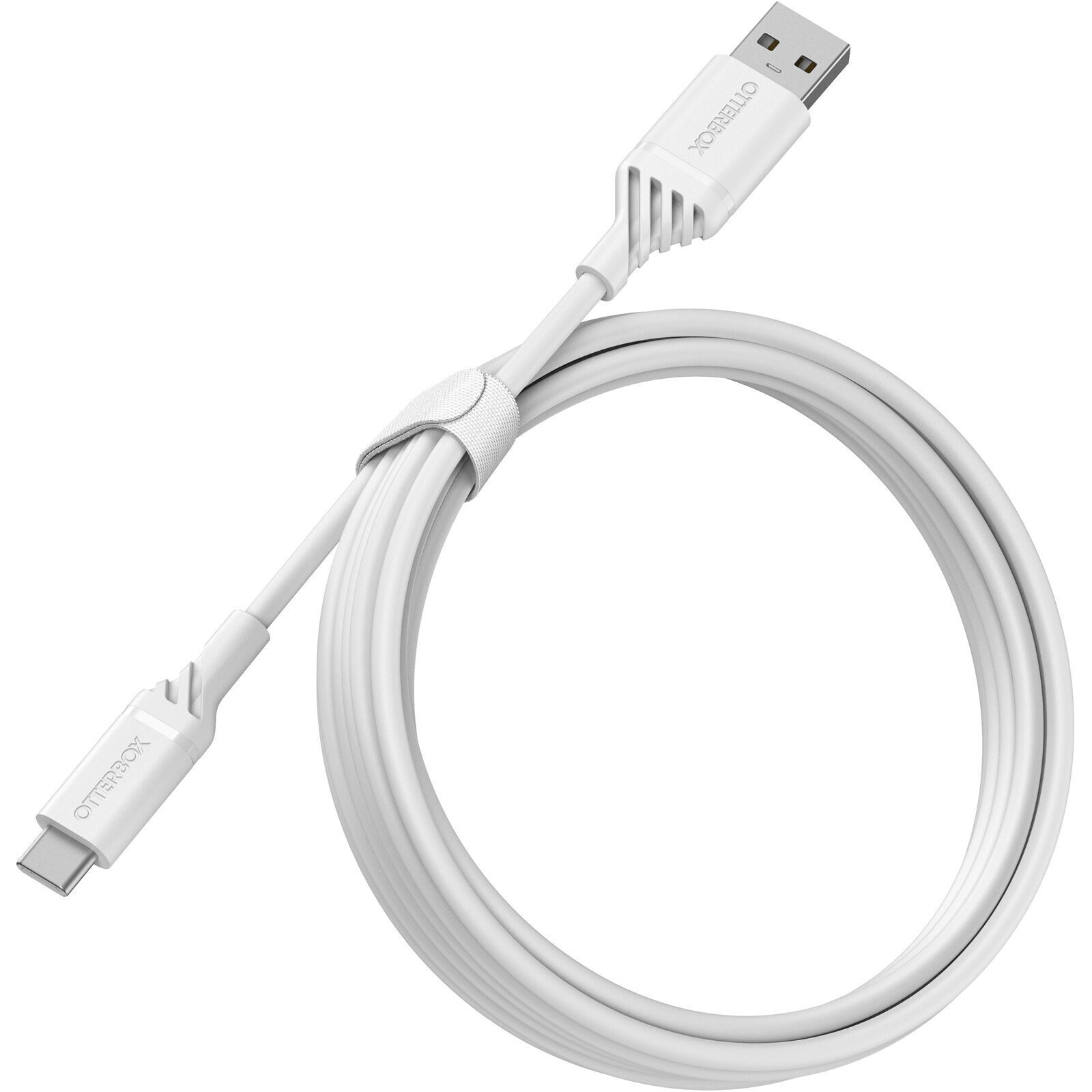 OtterBox USB-C to USB-A Cable (2M) - White (78-52660), USB 2.0, 3 AMPS (60W), Bend/Flex-Tested 3K Times, Durable & Flexible, 480 Mbps Transfer Rate