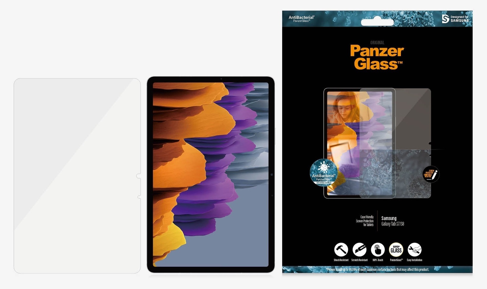 PanzerGlass™ Samsung Galaxy Tab S7 Screen Protector Full Frame