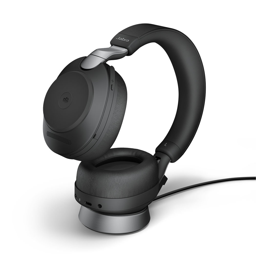 Jabra Evolve2 85 MS USB-C Stereo Bluetooth Headset, Active Noise Cancelling, Microsoft Teams certified, 2ys Warranty