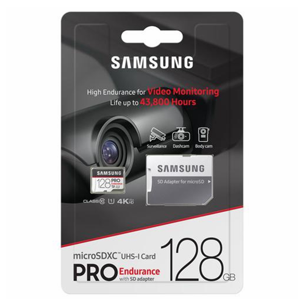 Samsung Pro Endurance 128GB Micro SD Card SDXC UHS-I 100MB/s Dash Camera Surveillance Body Cam Memory Card