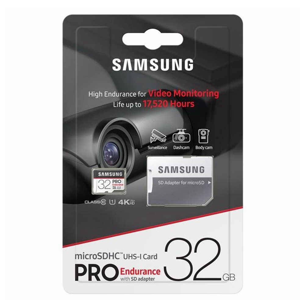 Samsung Pro Endurance 32GB Micro SD Card SDHC UHS-I 100MB/s 4K Dash Camera Surveillance Body Cam Memory Card
