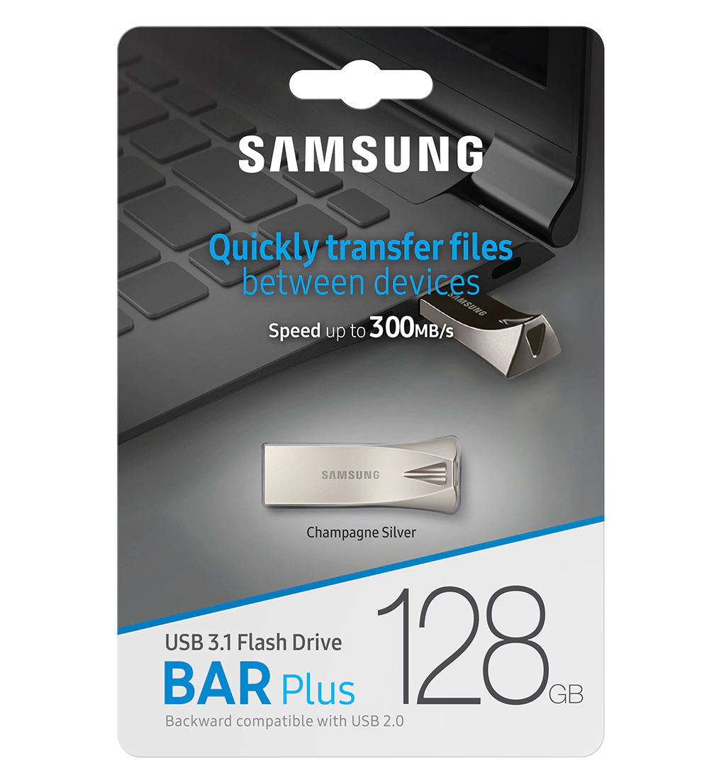 USB 3.1 128GB Flash Drive Samsung Bar Plus Memory Stick (300MB/s) | MUF-128BE3