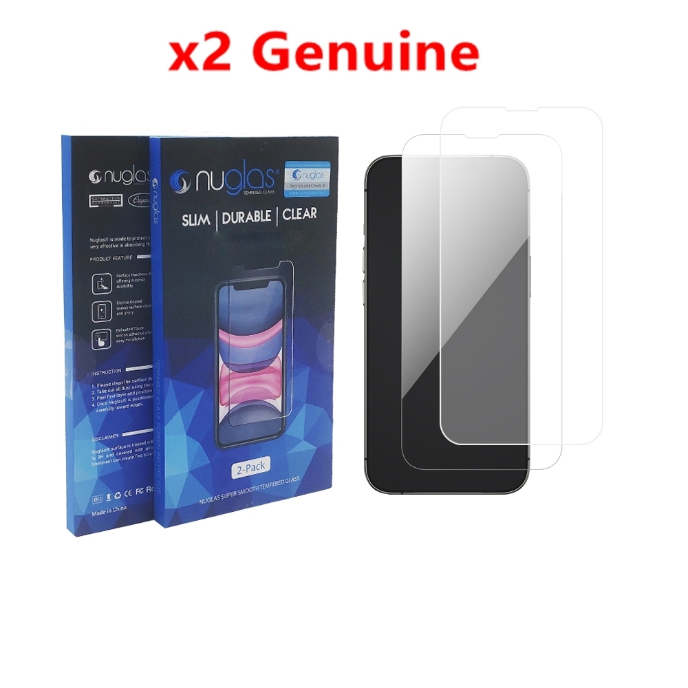 2x Screen Protector Nuglas Clear Tempered Glass Scratch Proof iPhone 13 /13 Pro