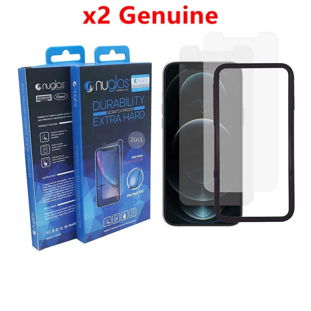 2x Screen protector Nuglas Tempered Glass for IPhone 13 /13 Pro with Applicator