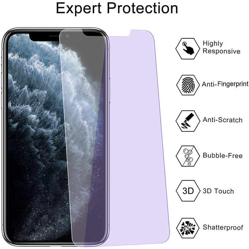 Screen Protector Nuglas Anti Blue UV Tempered Glass For IPhone 11 Pro/X/Xs