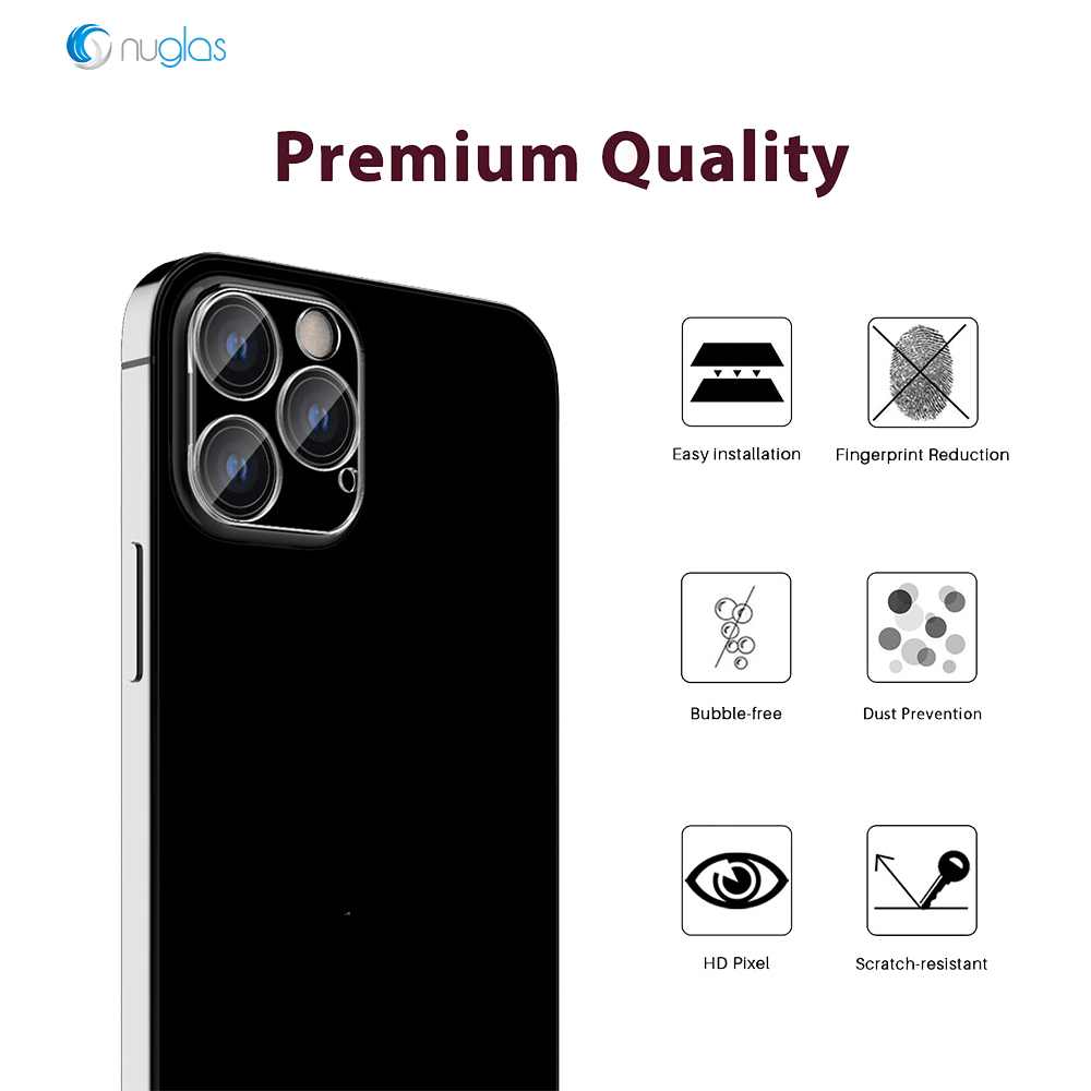Screen Protector Nuglas Clear Tempered Glass For iPhone 13 pro / iPhone 13 Pro Max Camera lens