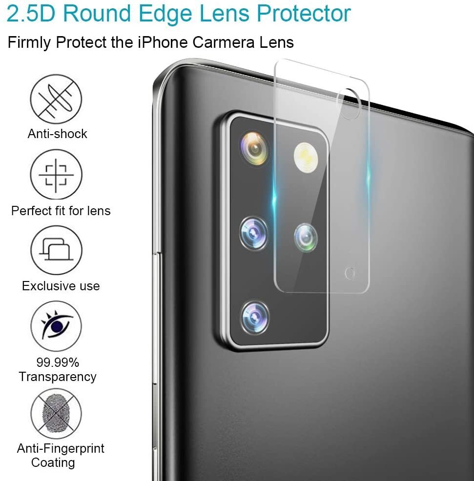 Screen Protector Nuglas Clear Tempered Glass For Samsung Note20 ultra/Note20 Ultra 5G Camera lens