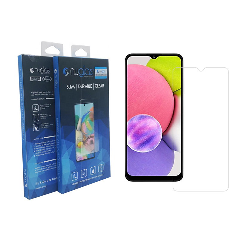 Screen Protector Nuglas Full Cover Premium Tempered Glass 9H For Galaxy A03S