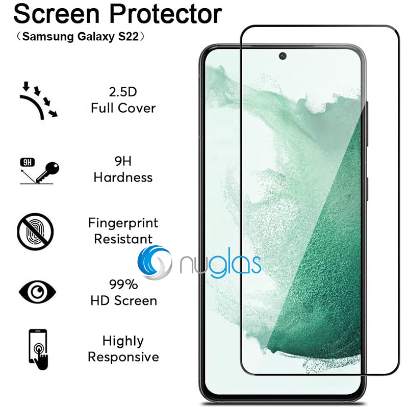 Screen Protector Nuglas 3D Full Cover Tempered Glass 9H For Samsung S22 5G
