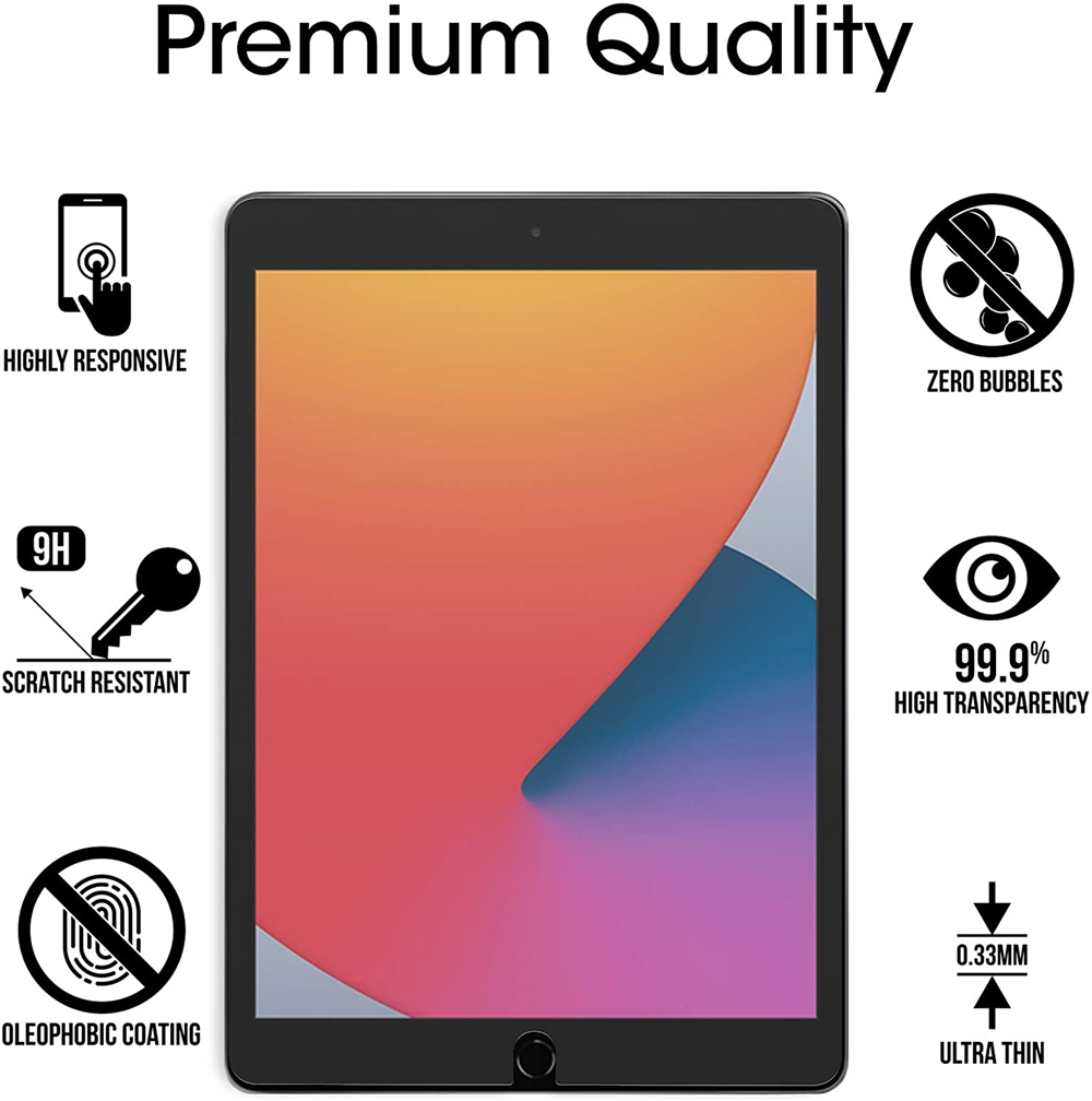 Screen Protector Nuglas Tempered Glass Protection iPad 10.2 iPad 9th/8th/7th Gen 2021