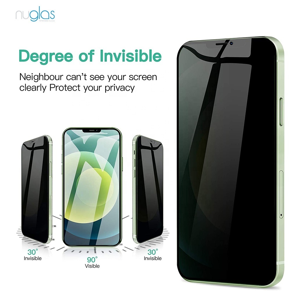 Screen Protector Nuglas Full Cover Privacy Tempered Glass For iPhone 13 /13 Pro