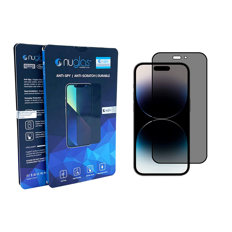Screen Protector Nuglas Full Cover Privacy Tempered Glass For iPhone 14 Pro 