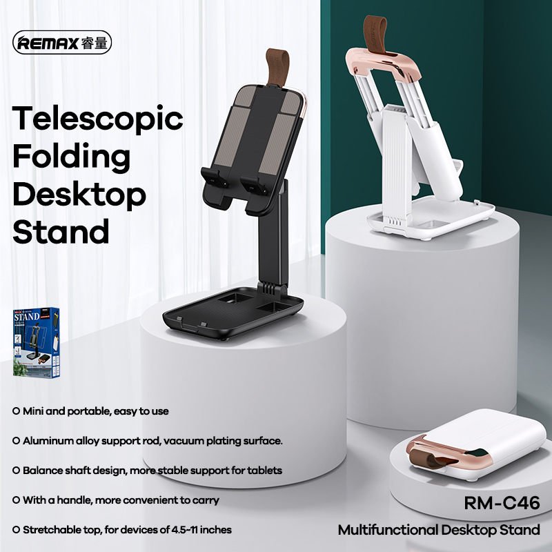 Desktop Stand REMAX Multifunctional aluminum alloy phones/tablets RM-C46 Black