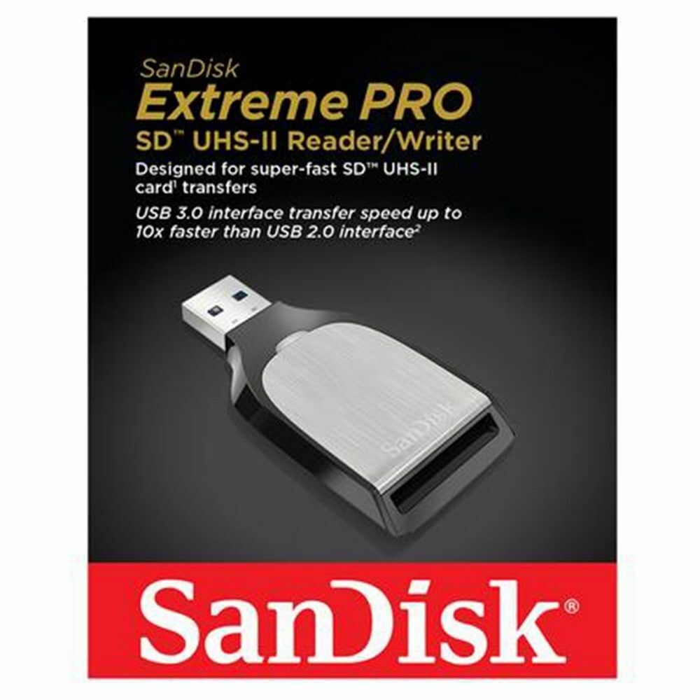 SD Card Reader Sandisk Extreme Pro SD UHS-II Card Reader USB 3.0 Super-Fast SD Memory Card Reader SDDR-399
