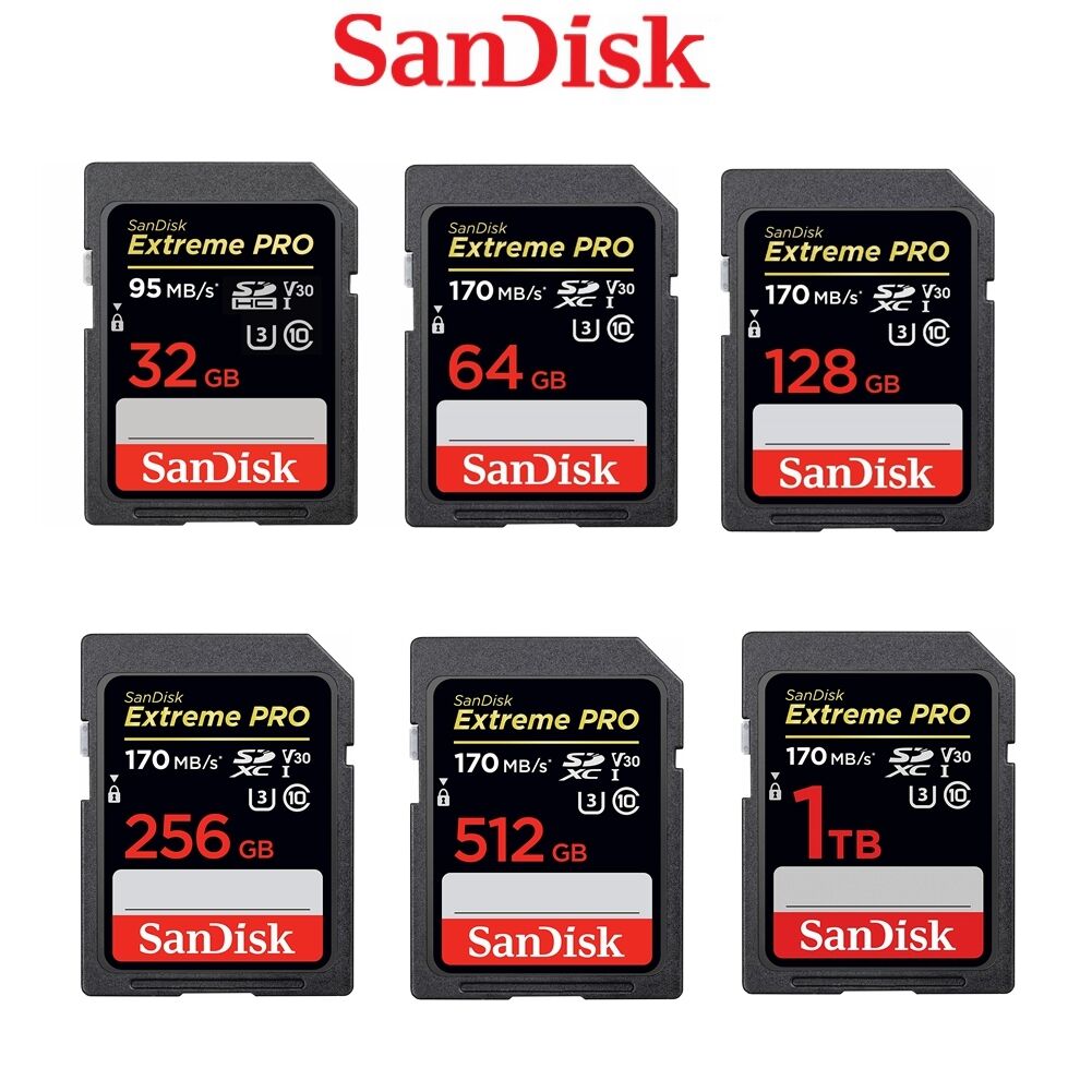 SanDisk Extreme Pro SD Card SDXC UHSI Camera DSLR Memory Card SDSDXXY