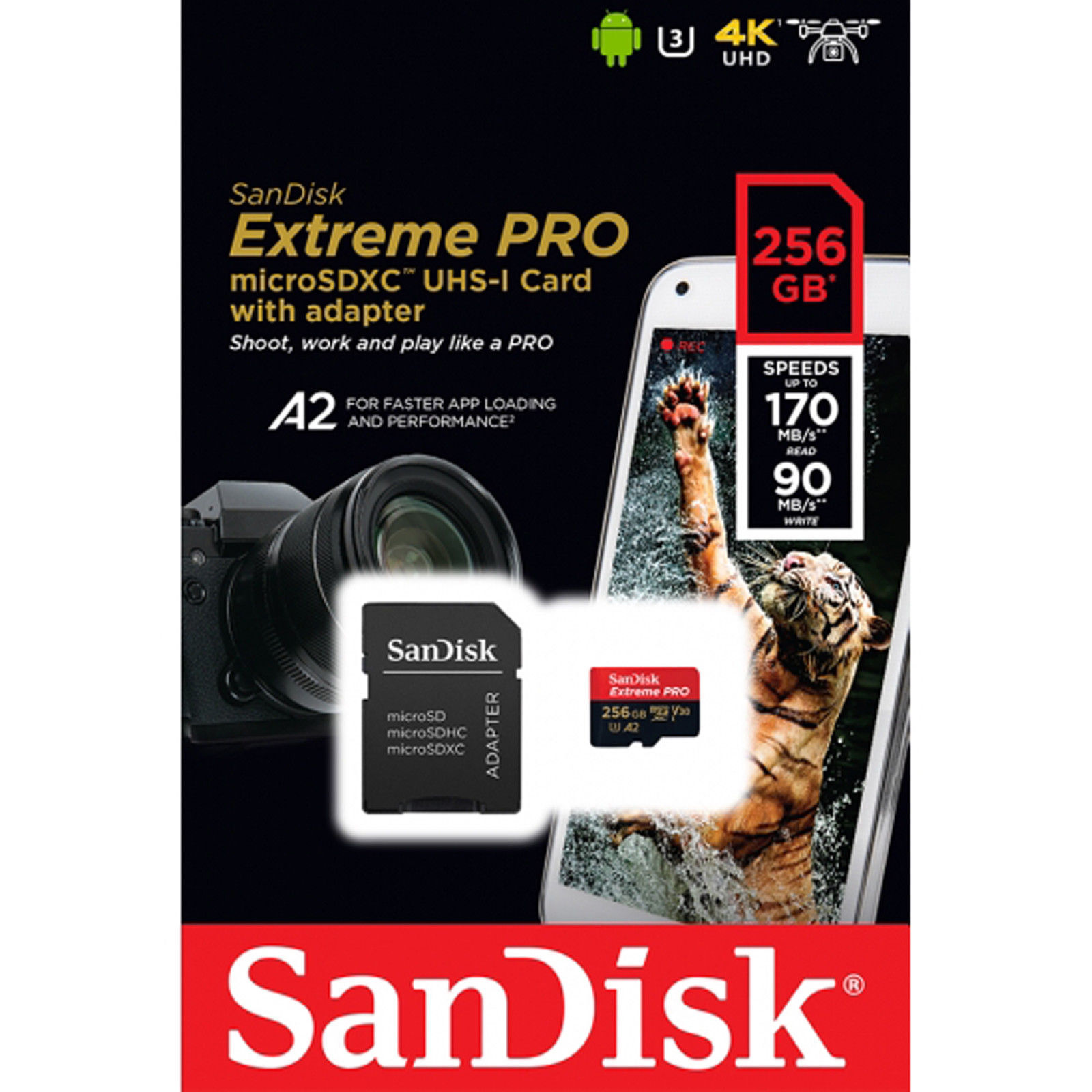 SanDisk Extreme PRO SDXC UHS-I Card - 256GB 