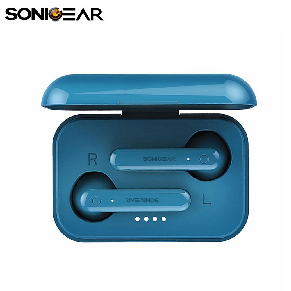 Bluetooth 5.0 Earphone Sonicgear TWS 3+ with Touch Control Lightweight Blue