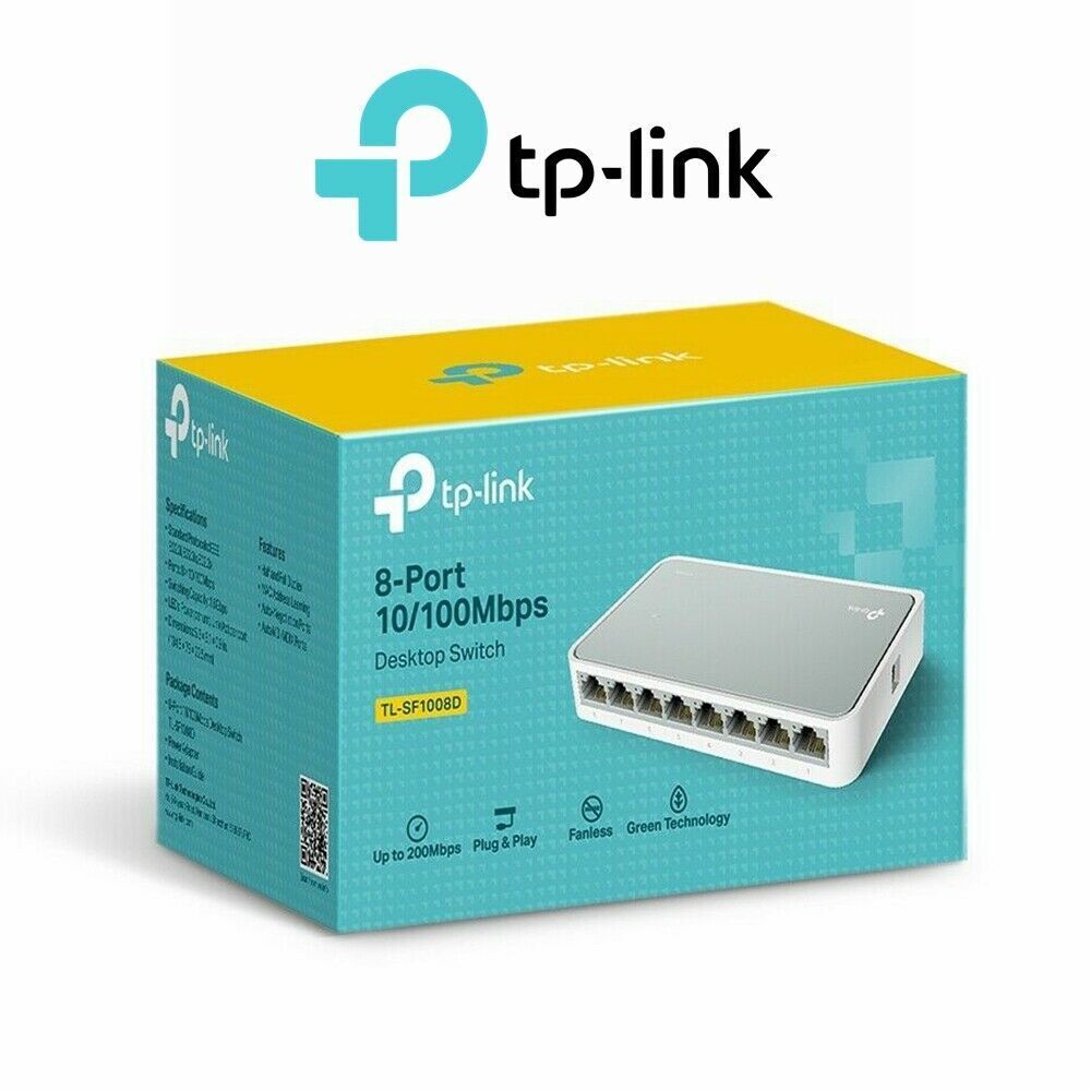 Desktop Switch TP-Link 8-Port Hub Ethernet PC Switch Network Switch TL-SF1008D