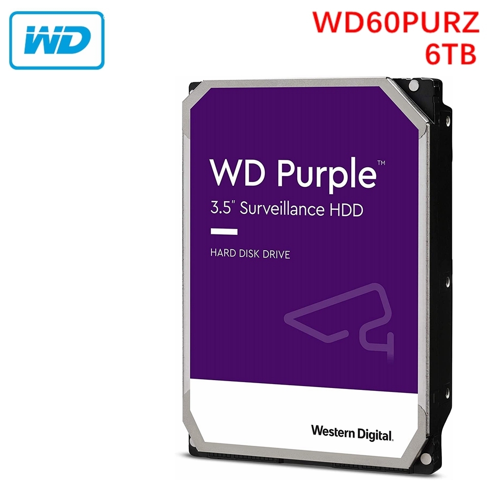 Western Digital WD Purple 6TB HDD PC Desktop Hard Disk Drive 5400RPM 3.5" SATA  WD60PURZ