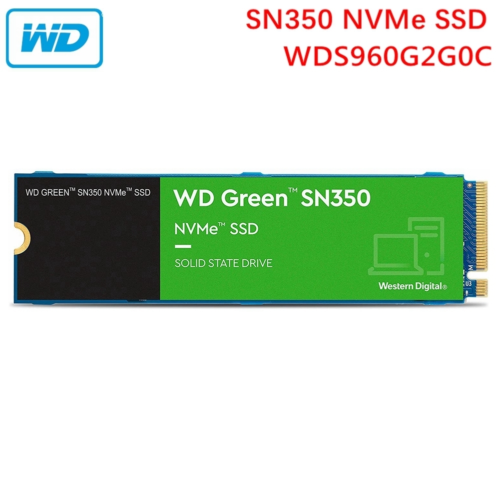 SSD WD Green SN350 960GB M.2 2280 NVMe Internal Solid State Drive WDS960G2G0C