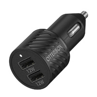 OtterBox USB-A Dual Port Car Charger Black Drop and Vibration Tested  78-52700