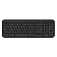 Wireless Keyboard Alcatroz Jelly Bean A200 Slim Rounded Keys UV Coated Black