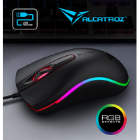 Wired Gaming Mouse Alcatroz ASIC 9 RGB FX Light Effect High Definition Black