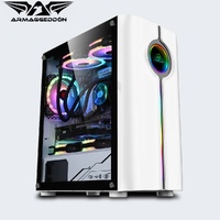 PC Case Armaggeddon TRON HOLO-3 MATX Pro Gaming Chassis Case White