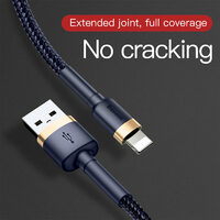 Phone Cable Baseus Cafule Fast Charging USB to Lightning iphone 2.4A 1M Gold & Blue